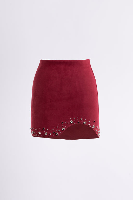 The Aurora Crystal Mini Skirt